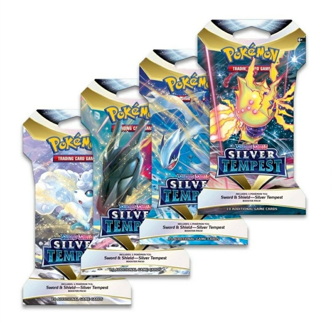 silver tempest sleeved booster pack